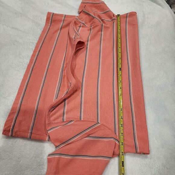 George Men's Short Sleeve Tee - Coral and Gray Stripes - Picture 6 of 7